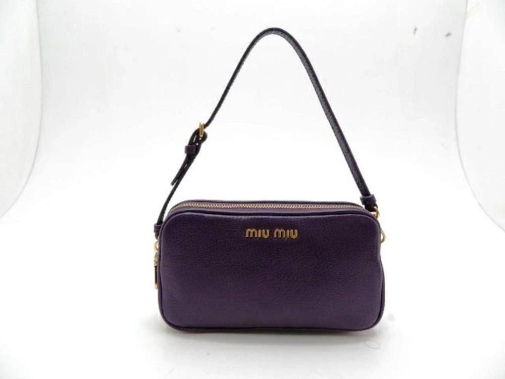 Miu Miu bag Shoulder Pouch Clutch calfskin violet